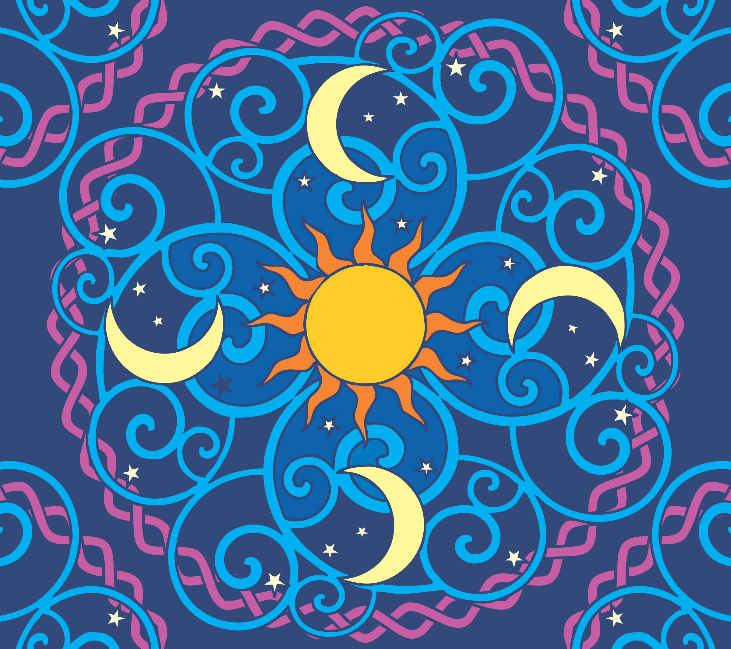 Download Sun Moon Mandala vector clipart image - Free stock photo ...