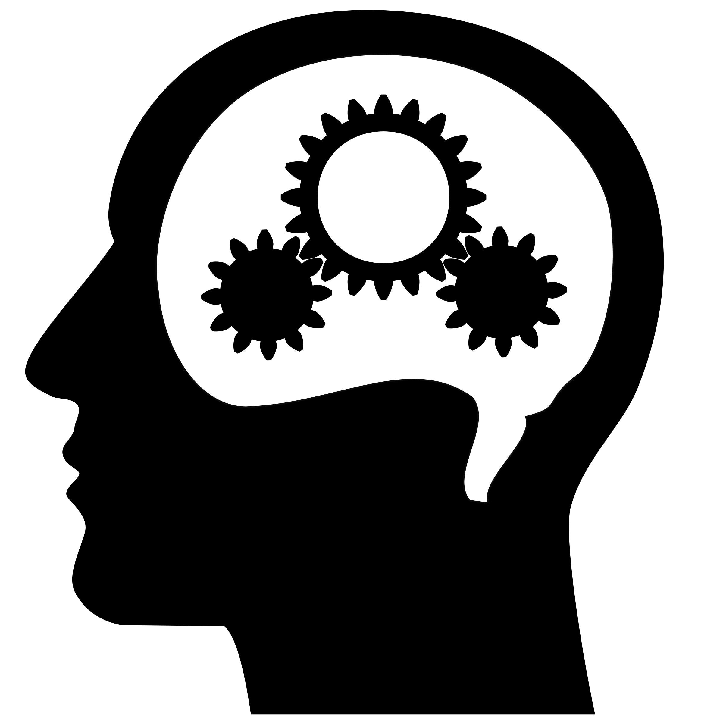Thinking brain machine vector clipart image - Free stock ...