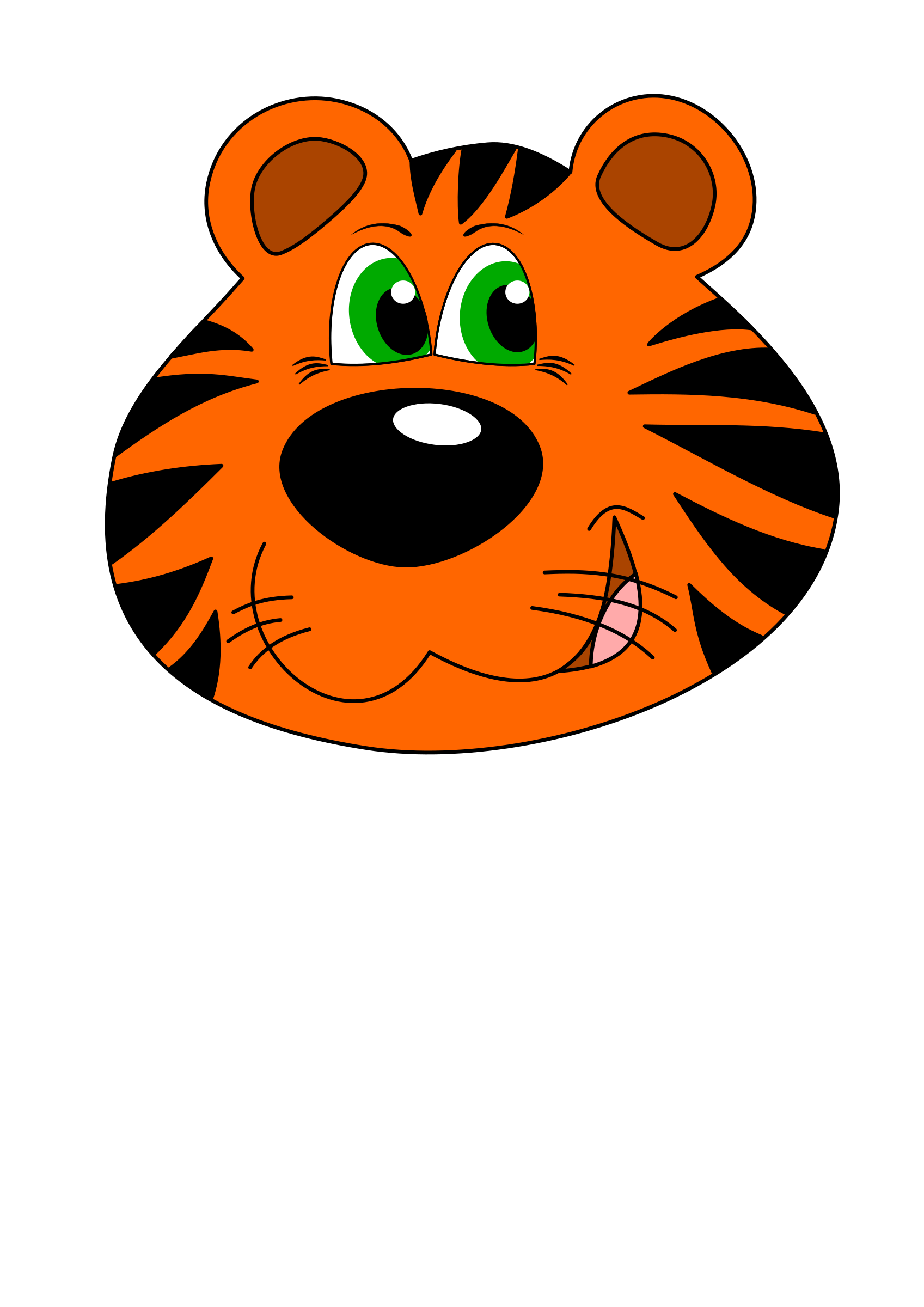 tiger face clipart