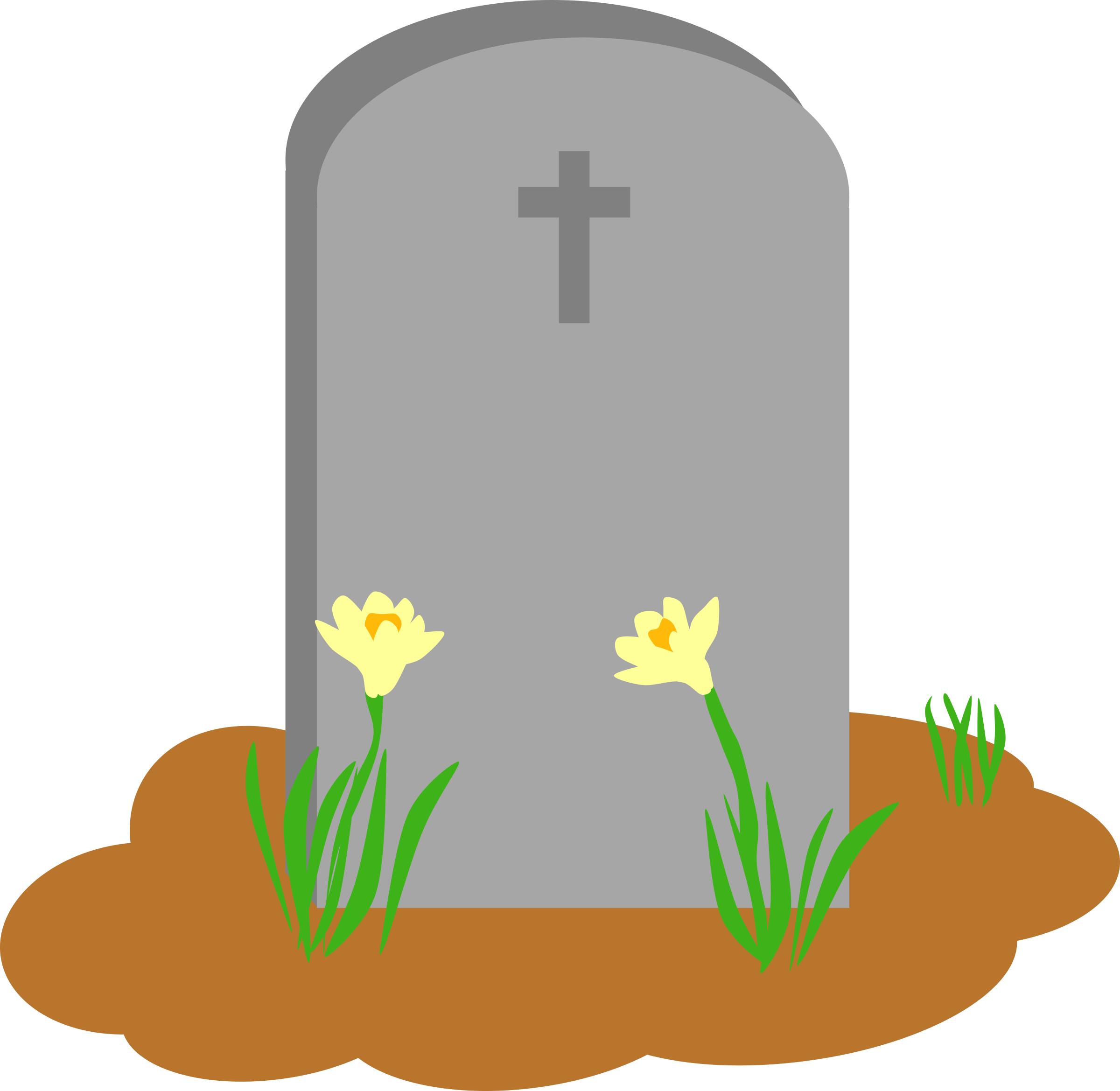 Tombstone and Grave Vector art image - Free stock photo - Public Domain