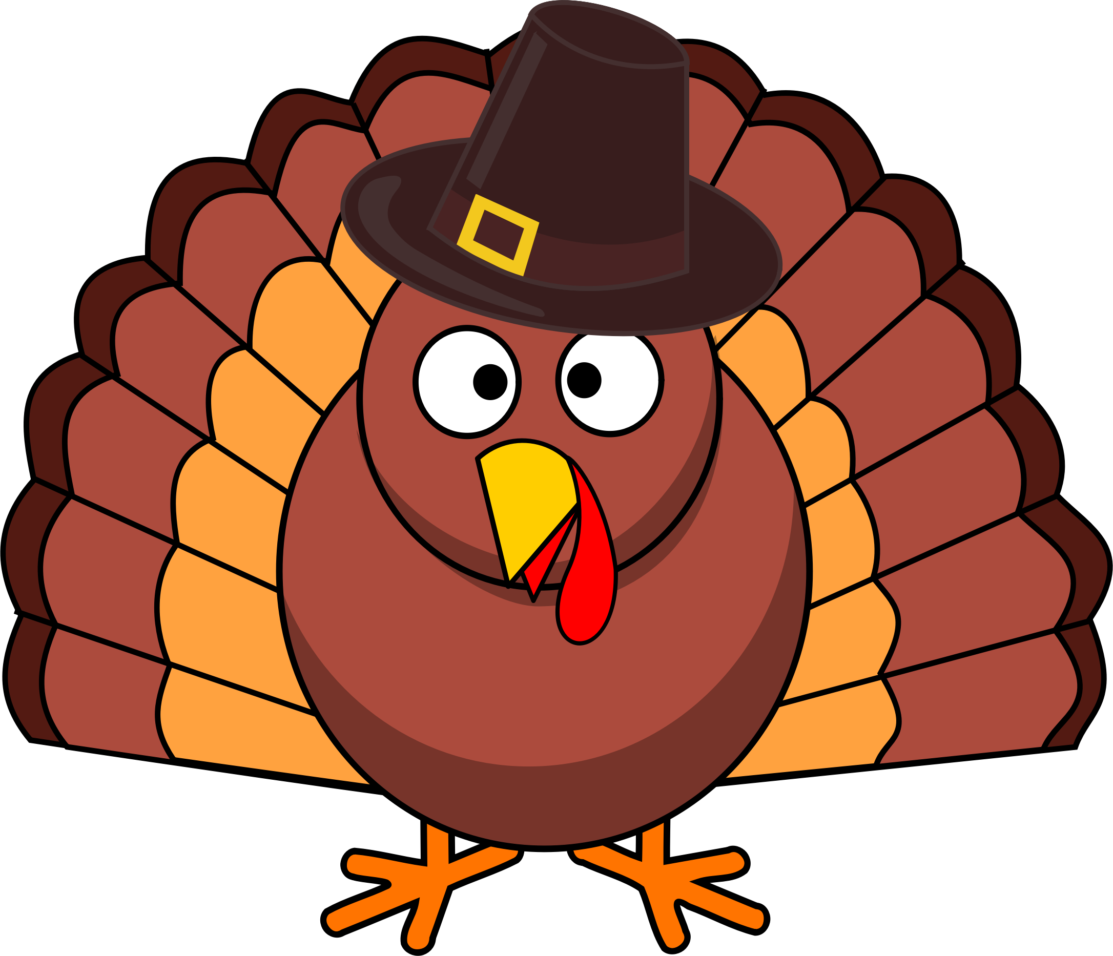 Download Turkey with Pilgrim Hat vector file image - Free stock ...