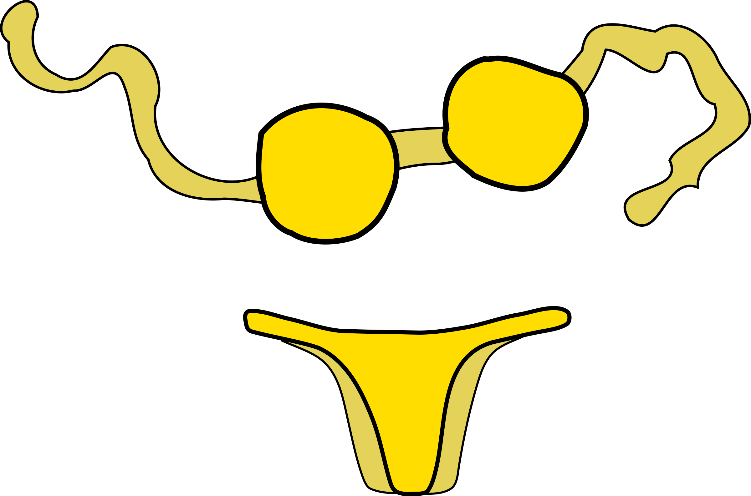 Yellow Bikini Bathing Suit Vector Clipart Image Free Stock Photo | The ...