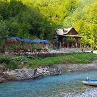 Park and scenes by the river in Albania