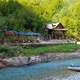 Park and scenes by the river in Albania