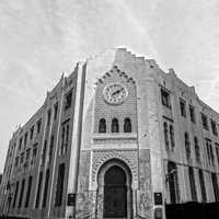 Building Architecture and Clock tower in Algiers, Algeria