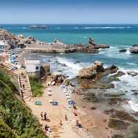 Beach and beautiful shoreline in Algeria