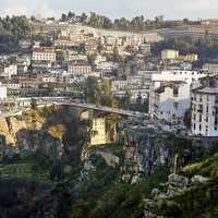 Cityscape with buildings in constantine, Algeria