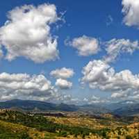 Clouds in the sky over the Algerian Landscape