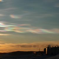 Colorful skies at Mcmurdo Station in Antarctica
