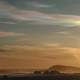 Orange skies and Nacreous Clouds at Hut Point, Antarctica