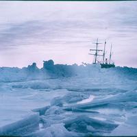 Ships on the Ice in Antarctica