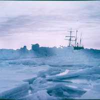 Ships on the Ice in Antarctica