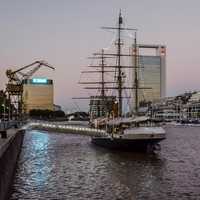 Ship at Puerto Madero in Buenos Aires, Argentina