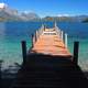 Dock out into Moreno Lake, Argentina