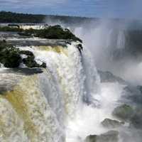 Iguazu Falls on the Border of Brazil and Argentina