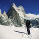 Skier in the Mountains at El Chaltén, Argentina