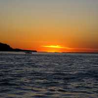 Sunset over the Rio Parana in Argentina