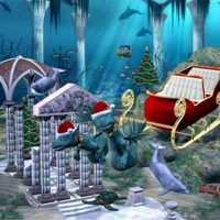 Underwater Sleigh Pulled by Sea Creatures