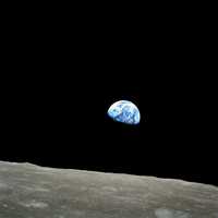 Earthrise from the Surface of the moon