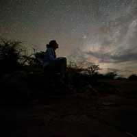 Girl watching the stars