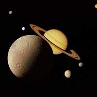 Saturn and its moons