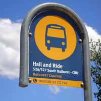 Typical bus stop in the Bathurst region in New South Wales, Australia