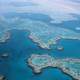 Overhead view of the great barrier reef, Queensland, Australia