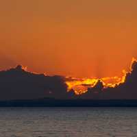 Red Skies of sunset over Frasier Island