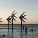 The Lagoon on Cairns Esplanade at sunset in Queensland, Australia