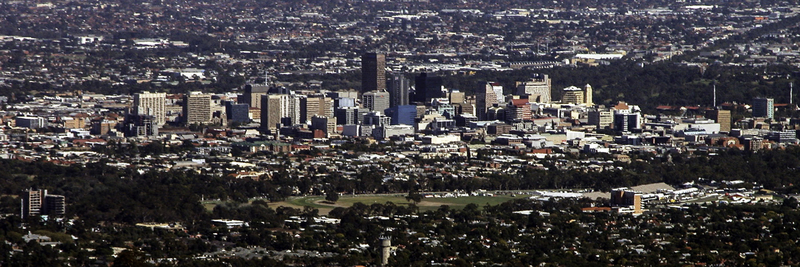 city scape where there are many businesses for sale in Adelaide