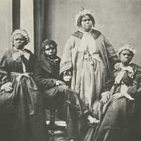 Four elderly full-blood Tasmanian Aborigines in Tasmania, Australia