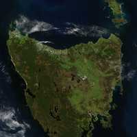 Satellite Photo of Tasmania, Australia