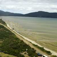 Shoreline of Bruny Island in Tasmania