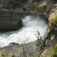 Waves coming into the cove in Tasmania