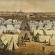 Canvas Town in the 1850s in Melbourne, Victoria, Australia