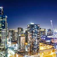 Cityscape and skyscrapers in Southbank, Victoria