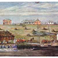 Landing at Melbourne in 1840 in Victoria, Australia