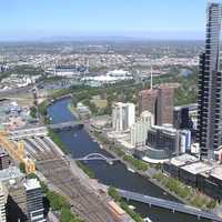 Melbourne Cityscape with Eureka Tower, Victoria, Australia