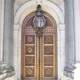 Parliament building entrance doors in Melbourne, Victoria, Australia