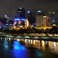 Skyline of Melbourne by the Yarra River, Victoria, Australia