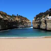 Coastline along the Great Ocean Road in Victoria, Australia