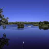 Peaceful landscape on a lake in Western Australia