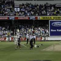 Pitch repairs at a sporting event in Western Australia