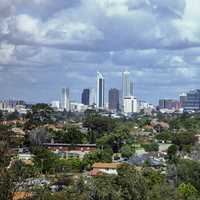 Skyline and Cityscape view of Perth, Australia