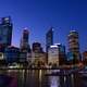 Skyline of Perth at Night in Australia