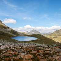 Alpine Pond Landscape in the Alps in Austria