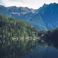 Lake, Mountains, and Landscape in Piburger Sea, Austria