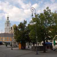 Main square of Neunkirchen, Austria