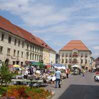 Market Place at Sankt Veit an der Glan, Austria