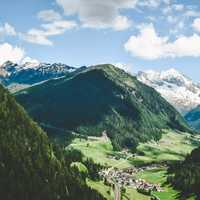 Mountain Landscape under clouds in Austria